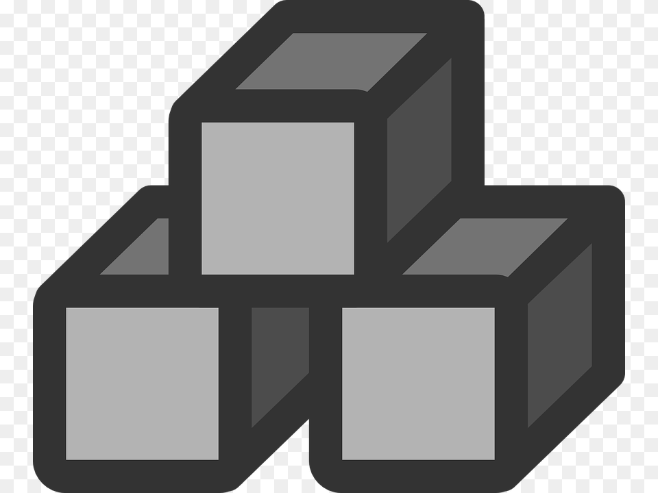 Flat File System Block Icons, Brick, Silver Png