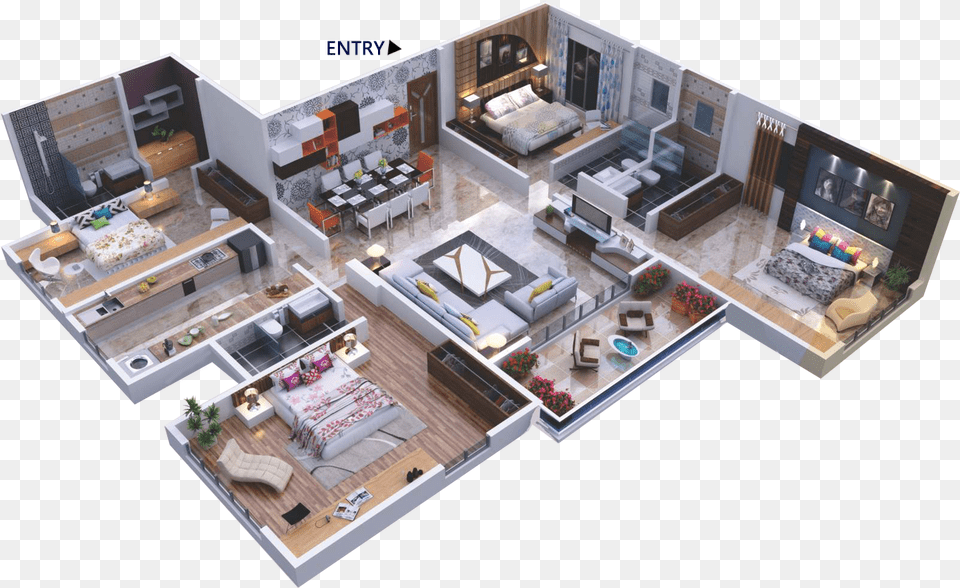 Flat Floor Plan Mumbai, Architecture, Building, Furniture, Indoors Free Png Download