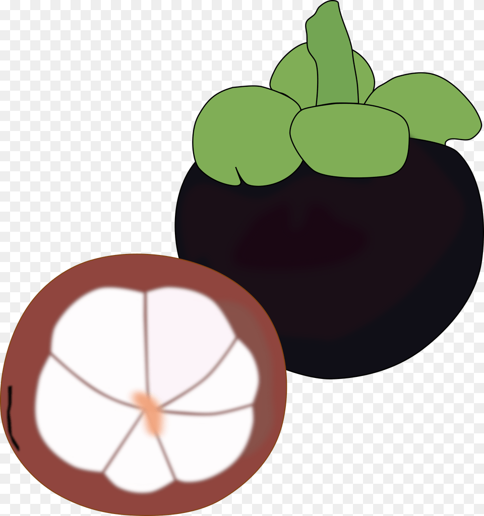 Flat Fruit Fuzzy Clipart Mangosteen, Food, Plant, Produce Png Image