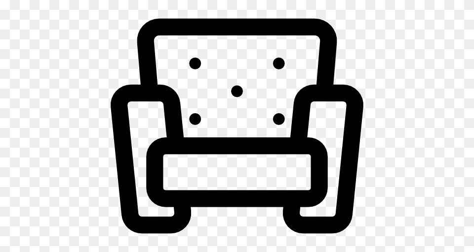 Flat Home Theater Icon, Furniture, Chair, Armchair, Stencil Png Image