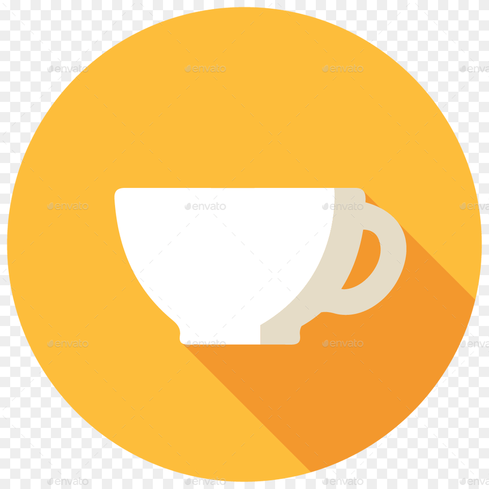Flat Icon Coffee Cup, Disk, Beverage, Coffee Cup Free Png Download