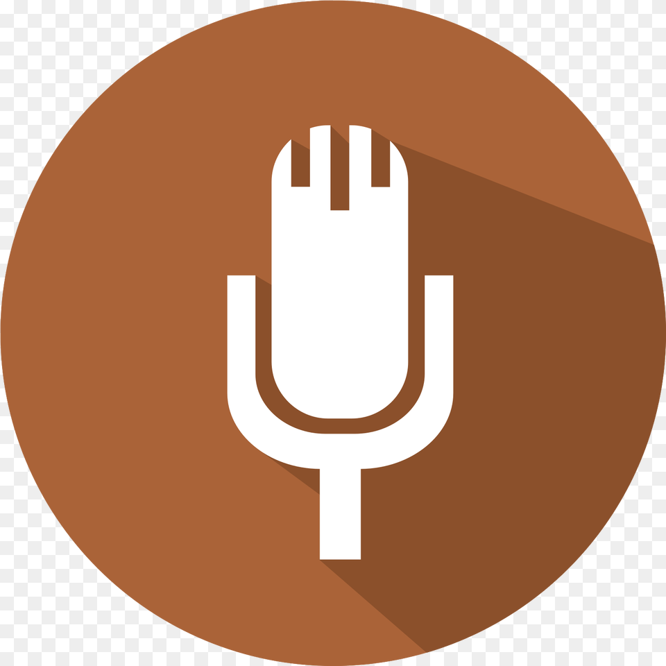 Flat Icon Microphone With Transparent Language, Cutlery, Electrical Device, Fork, Adapter Free Png Download