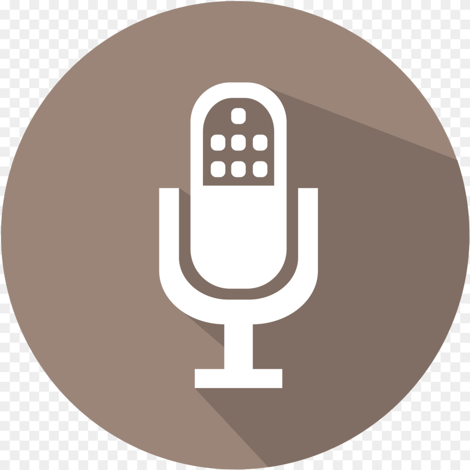Flat Icon Microphone With Micrfono Vector Podcast, Electrical Device, Disk Free Transparent Png