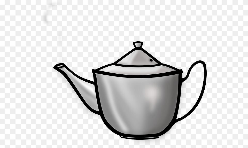 Flat Icon Outline Drawing Cup Flower Cartoon Tea Kettle Clipart, Cookware, Pot, Pottery, Teapot Free Png Download