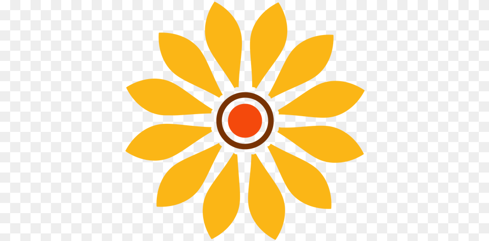 Flat Isolated Sunflower Head Graphic Transparent U0026 Svg Flower Graphic Transparent, Plant, Daisy, Pattern, Graphics Png Image