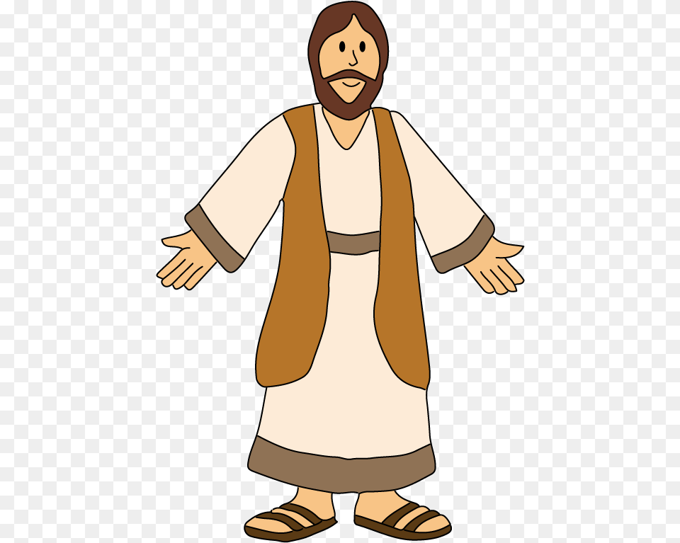 Flat Jesus Colored Jesus Colored Clip Art, Fashion, Person, Clothing, Costume Free Transparent Png