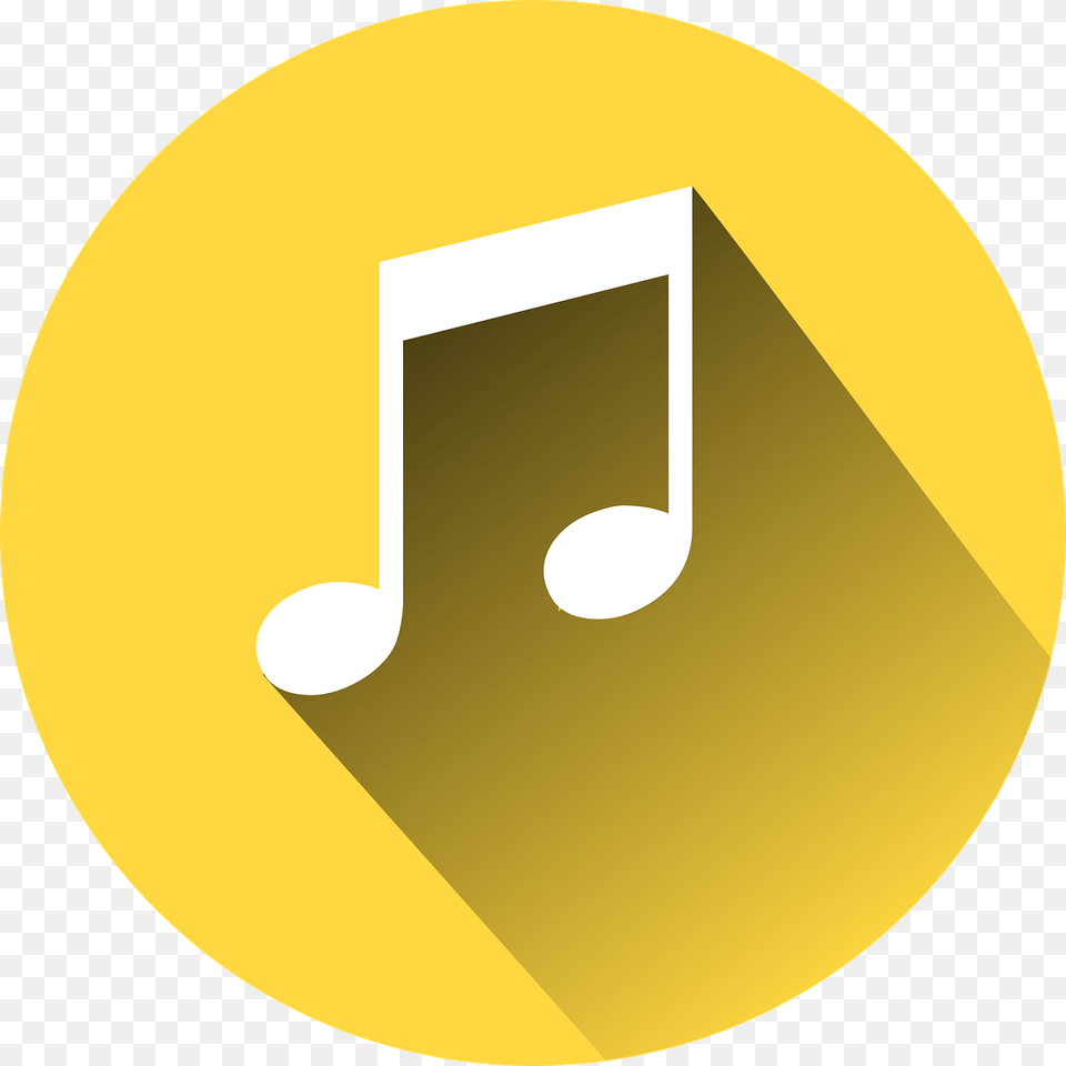 Flat Music Icon, Sign, Symbol, Lighting, Gold Free Png