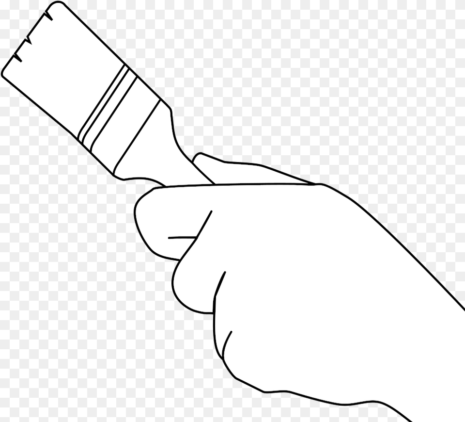 Flat Paintbrush In Hand Line Hand Svg, Brush, Device, Tool, Animal Png
