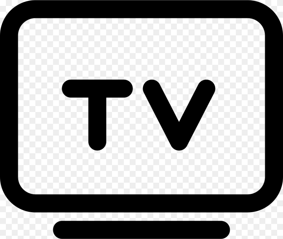 Flat Panel Tv Comments Tv Icon Black, Sign, Symbol, Smoke Pipe, Road Sign Png