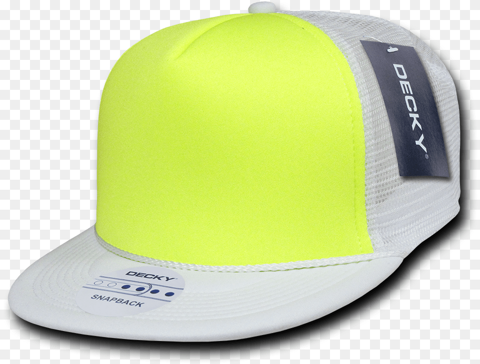 Flat Peak Neon Trucker Baseball Cap, Baseball Cap, Clothing, Hat, Helmet Png