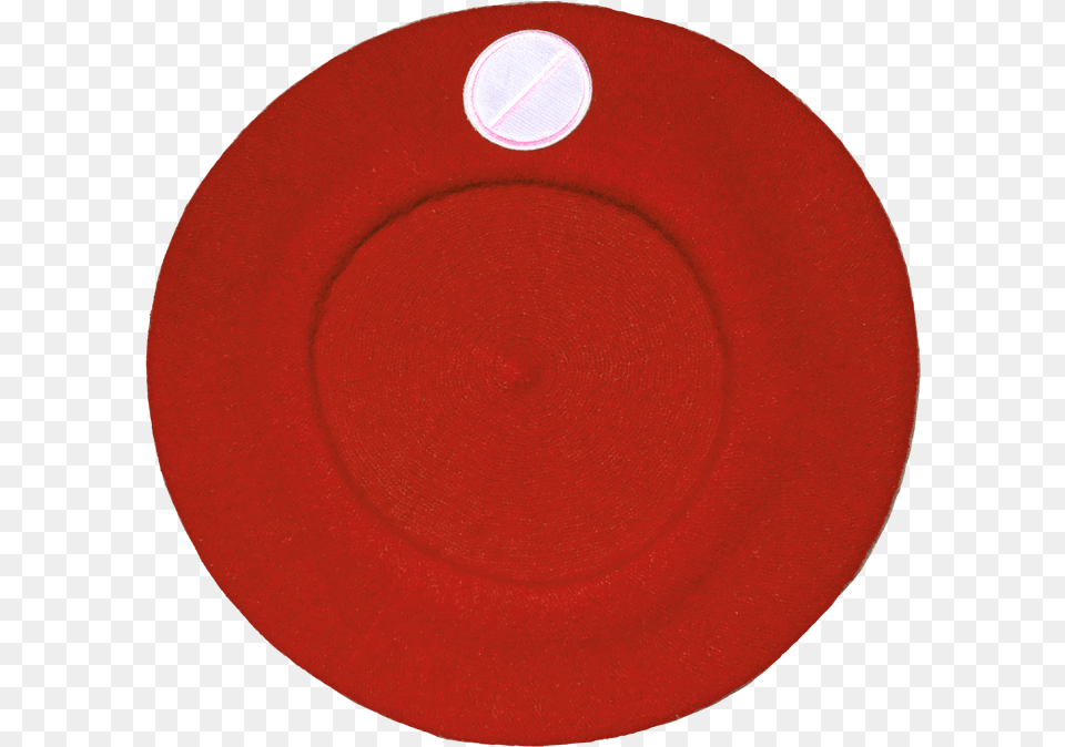 Flat Pill Beret In Red Circle, Saucer, Pottery, Clothing, Hat Free Png Download