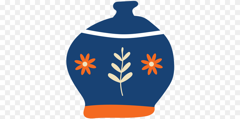 Flat Pot Blue Flowers Transparent U0026 Svg Vector File Illustration, Jar, Pottery, Urn, Vase Png
