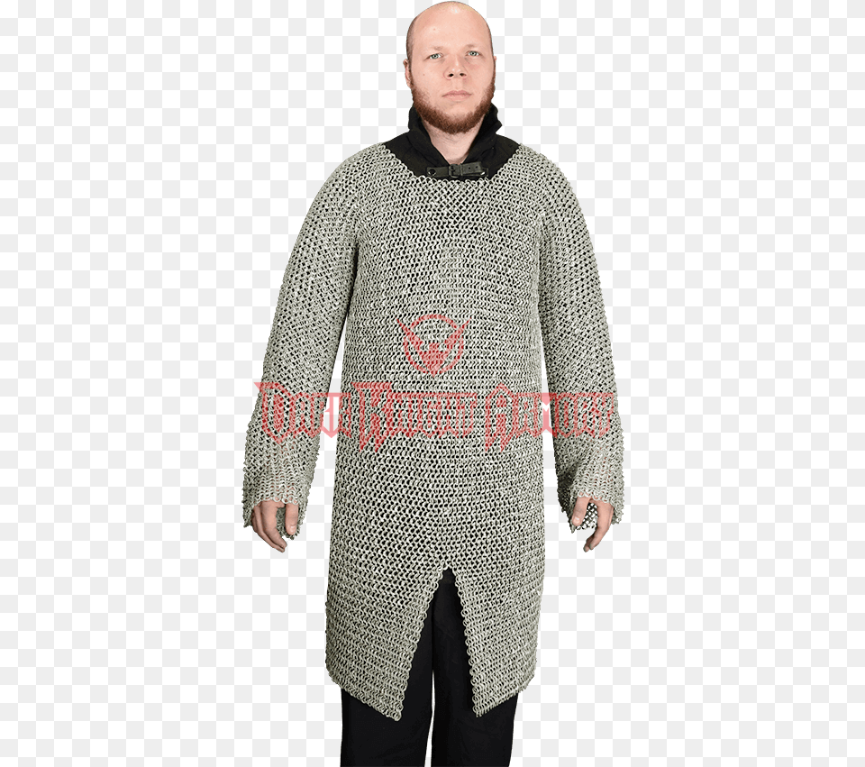 Flat Ring Wedge Riveted Chainmail Hauberk Medieval Chainmail, Armor, Adult, Male, Man Png Image