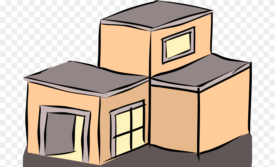 Flat Roof Clipart Flat Roof Clip Art, Box, Cardboard, Carton, Package Png