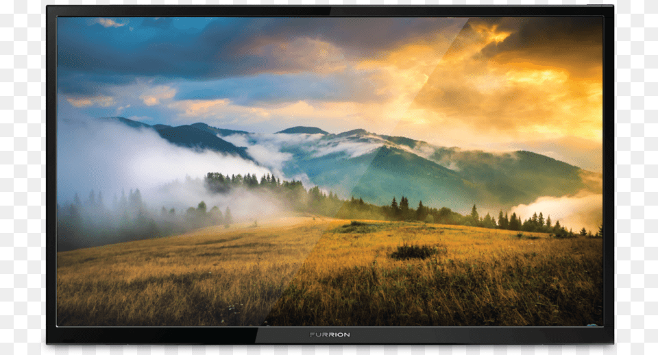 Flat Screen Tv On Wall, Weather, Scenery, Outdoors, Nature Free Png Download