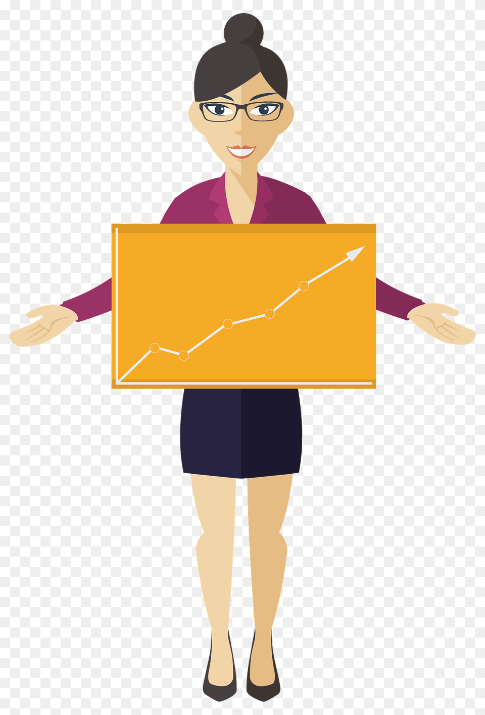 Flat Shaded Business Woman 3 Clipart, Reading, Person, Adult, Head Free Transparent Png
