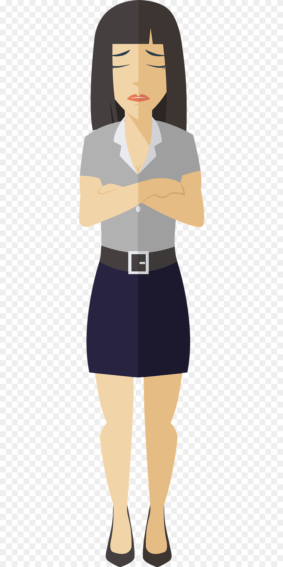 Flat Shaded Business Woman 5 Clipart, Adult, Female, Person, Clothing Free Png