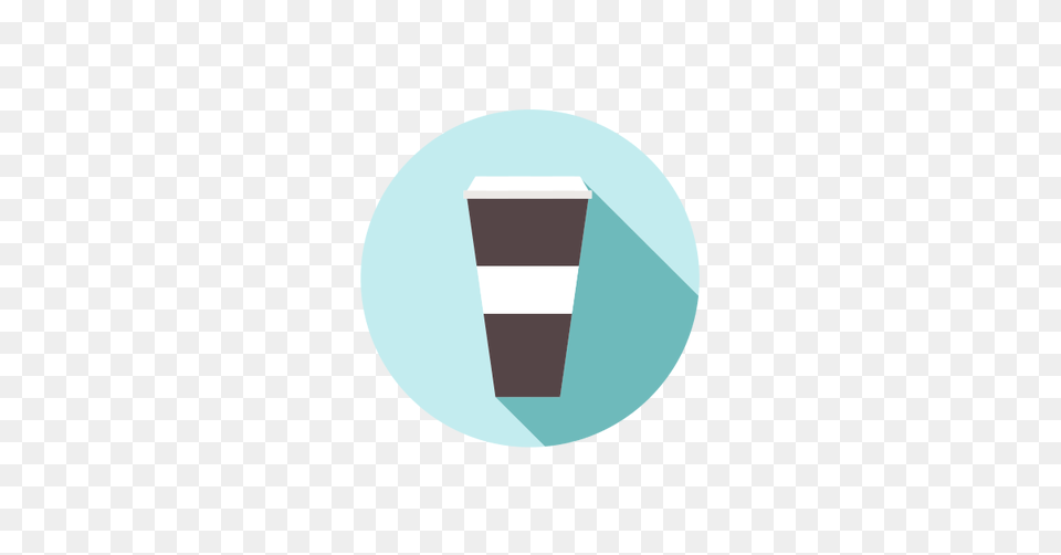 Flat Shadow Coffee Icon In Circle Vector And Transparent, Glass, Electrical Device, Microphone, Bottle Free Png Download