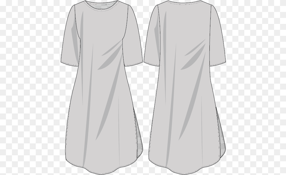Flat Sketches Gown, Clothing, T-shirt, Sleeve, Coat Png