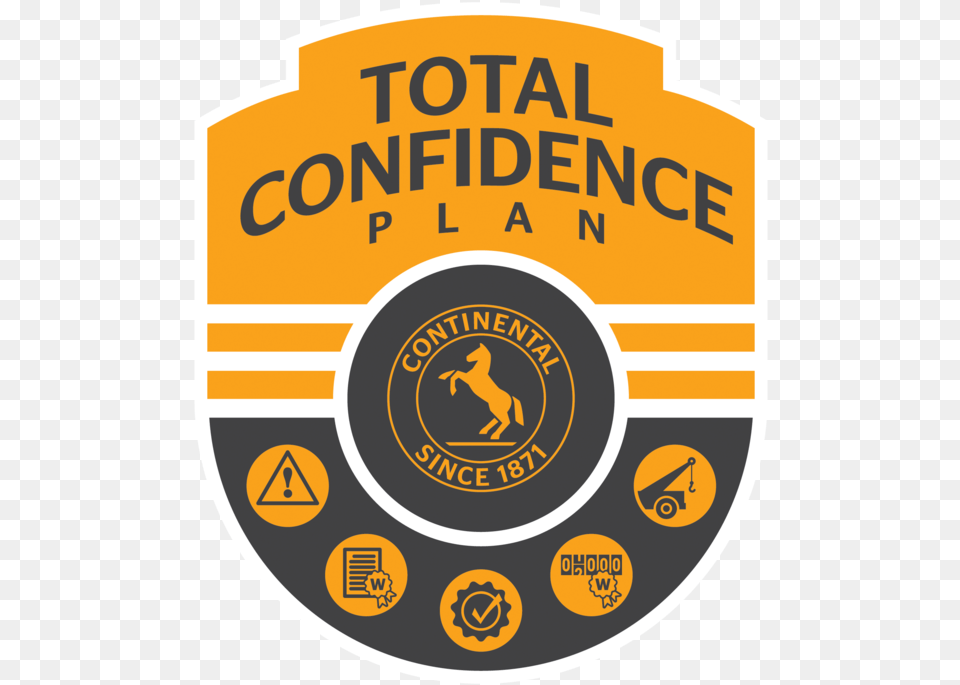 Flat Tire Roadside Assistance Continental Total Confidence Plan, Badge, Logo, Symbol Free Transparent Png