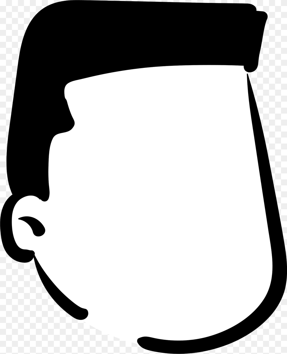 Flat Top Hair Style Clipart, People, Person, Jar, Stencil Free Transparent Png