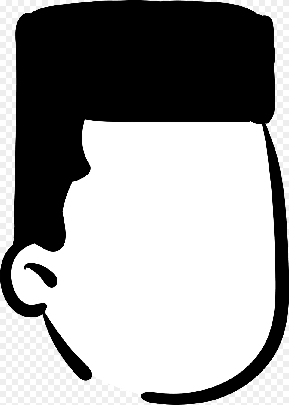 Flat Top Long Hair Style Clipart, Jar, Stencil, Smoke Pipe Free Png Download