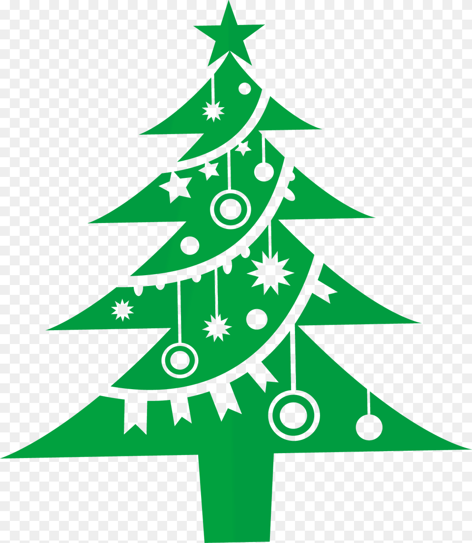 Flat Tree Claus Ornament Santa Christmas Clipart Black And White Christmas Tree Cartoon, Christmas Decorations, Festival, Christmas Tree, Animal Free Png