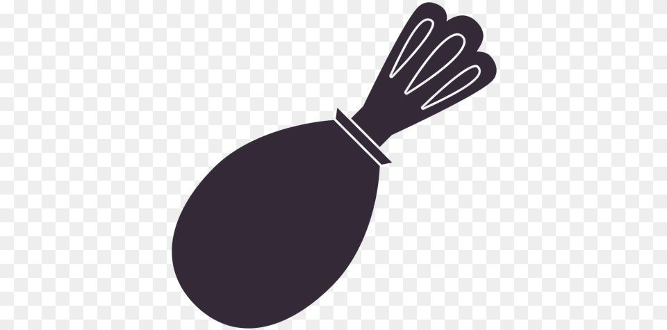 Flat Turkey Drumstick Symbol Stencil Illustration, Light, Cutlery Free Png