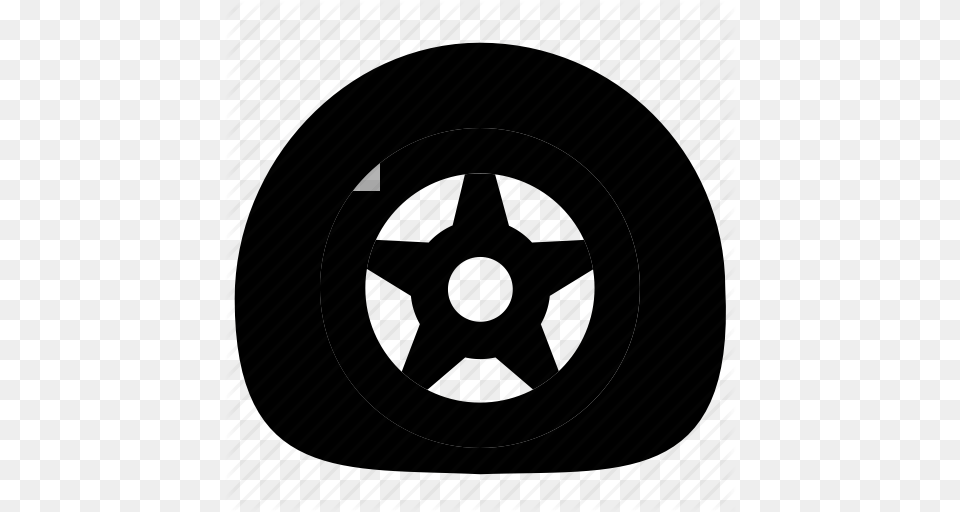 Flat Tyre Flat Tyre Images, Symbol, Star Symbol Free Transparent Png
