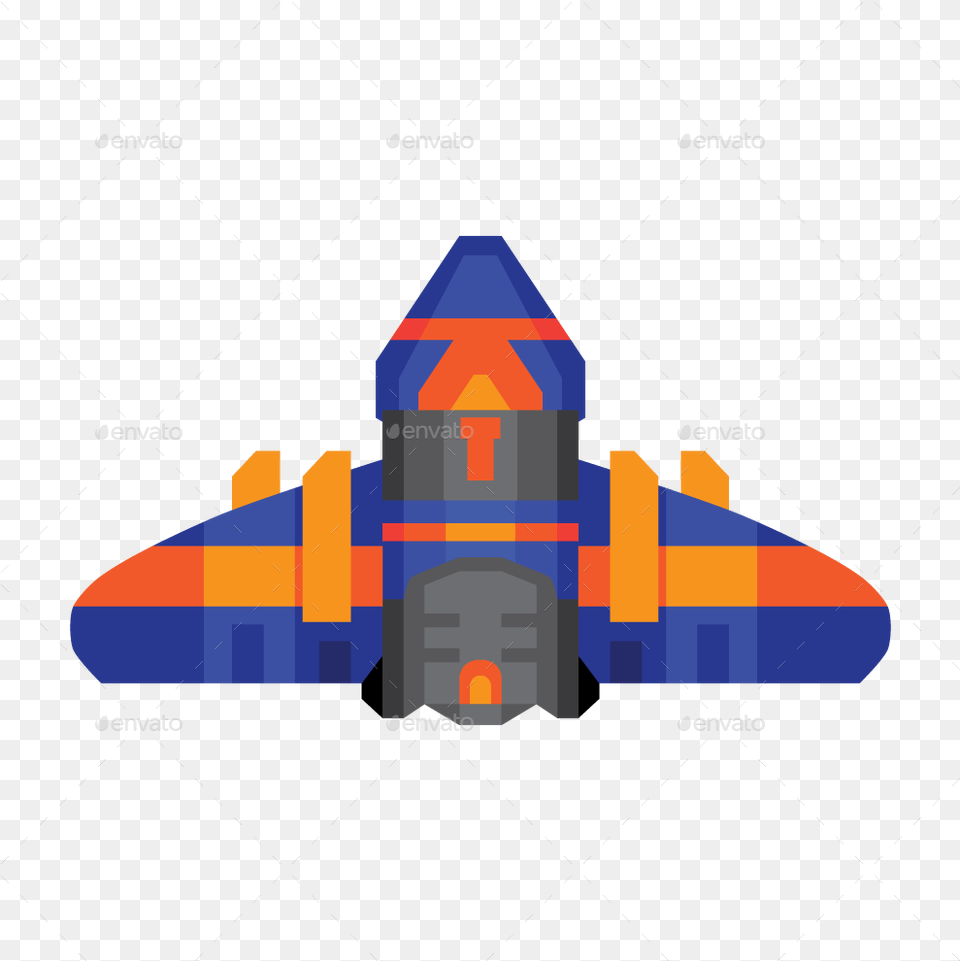 Flat Vector Sprites By Mii Design Spaceship Sprite, Aircraft, Transportation, Vehicle, Space Shuttle Free Png Download