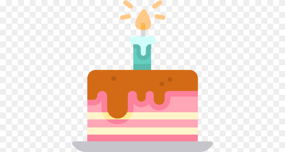 Flat Version Svg Cake Icon Birthday Icons, Birthday Cake, Cream, Dessert, Food Png