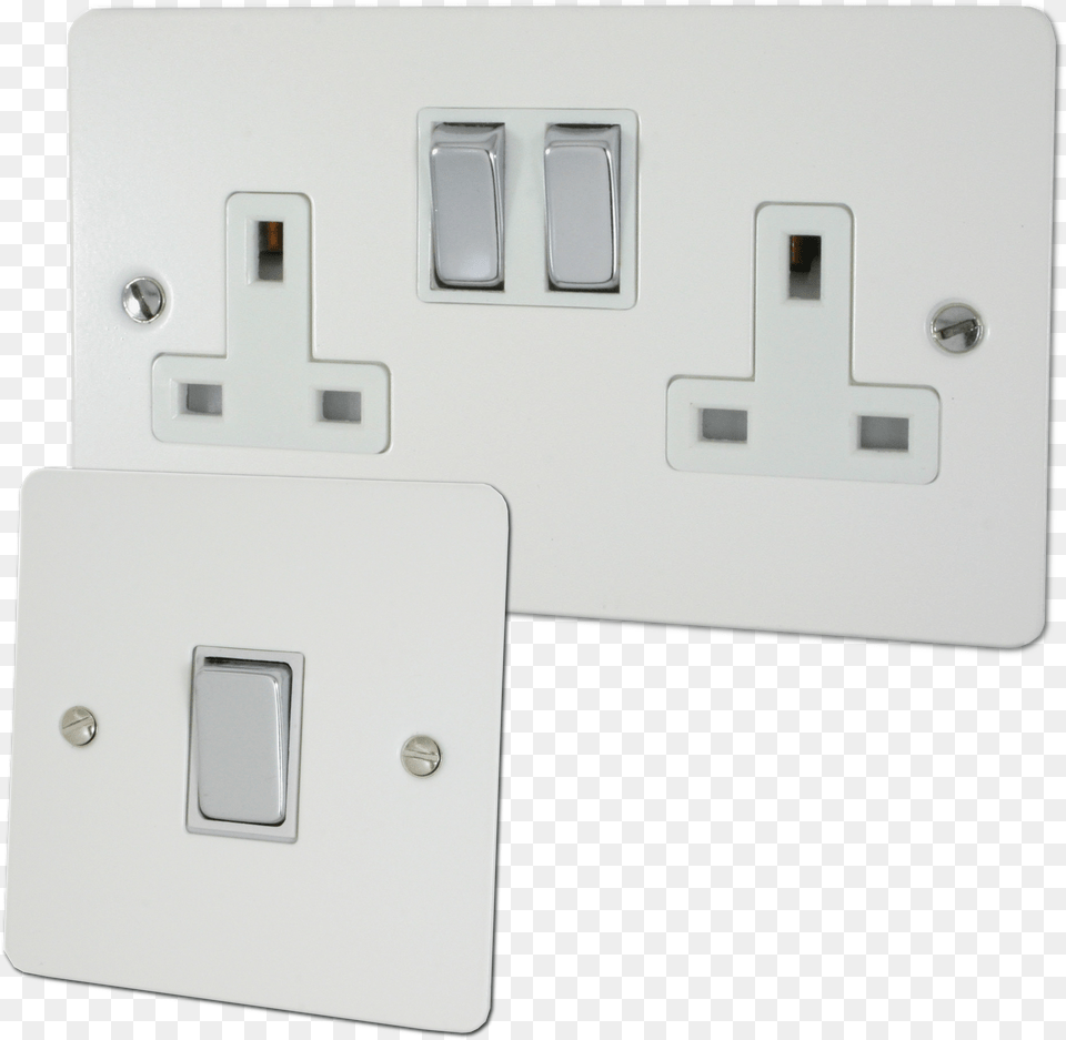 Flat White Light Switch 1 Gang Free Transparent Png