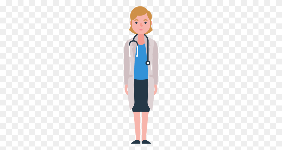 Flat Woman Doctor Character, Clothing, Coat, Lab Coat, Boy Free Png