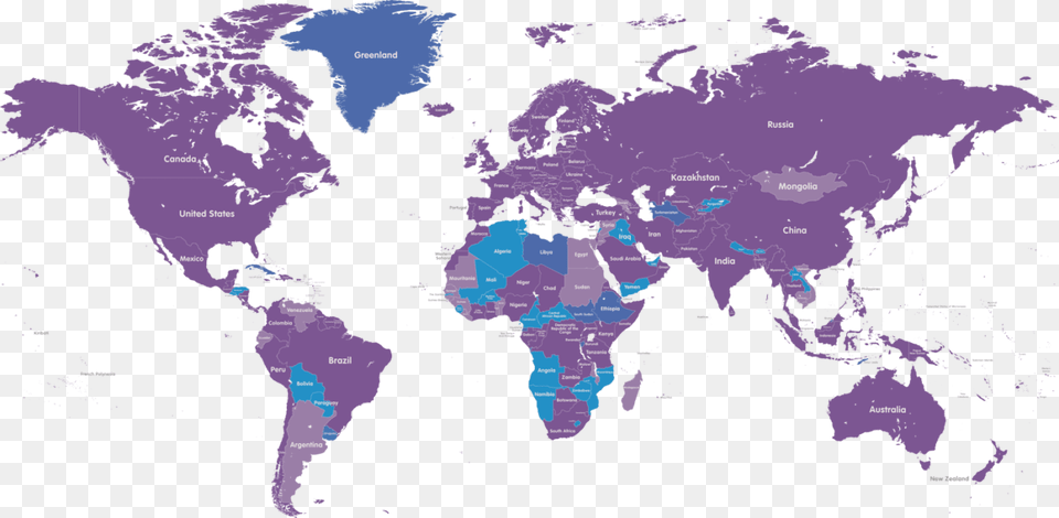 Flat World Map Transparent, Chart, Plot, Atlas, Diagram Free Png Download