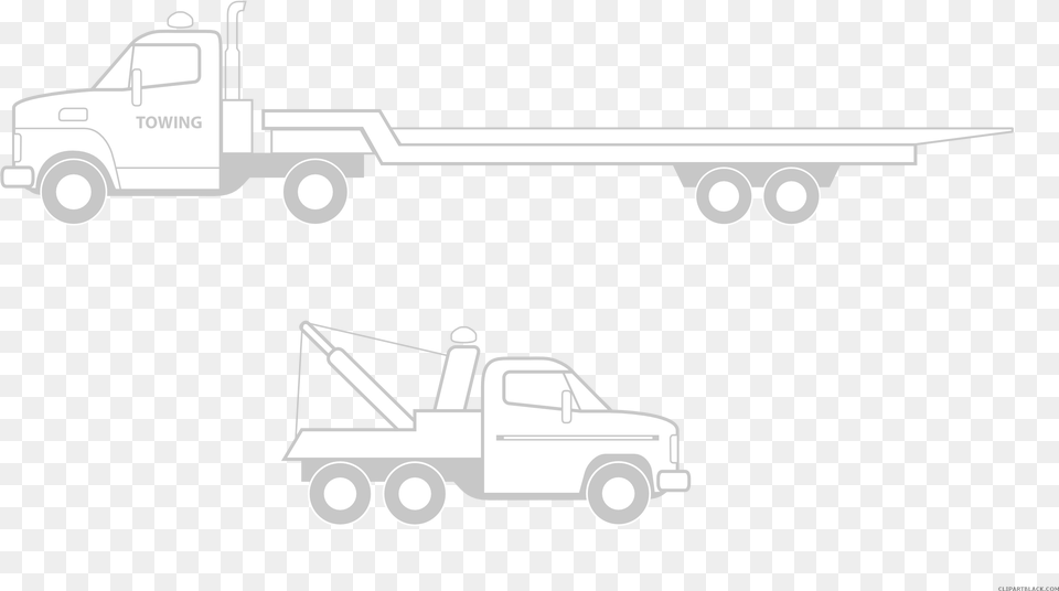Flatbed Tractor Trailer Commercial Vehicle, Truck, Transportation, Tow Truck, Device Free Png Download