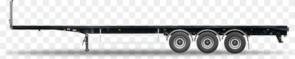 Flatbed Trailer Side View Tri Axle Trailer, Machine, Trailer Truck, Transportation, Truck Free Png