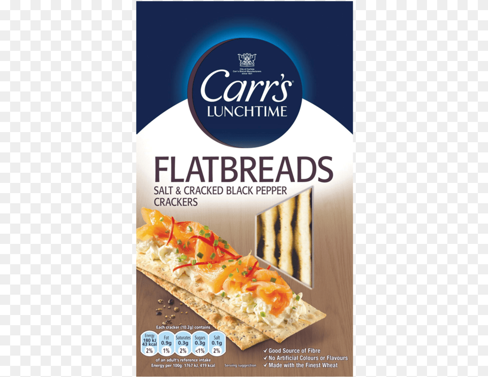 Flatbreads Salt Amp Pepper Carrs Table Water Biscuits Large Delivered To Singapore, Advertisement, Poster, Bread, Food Png Image