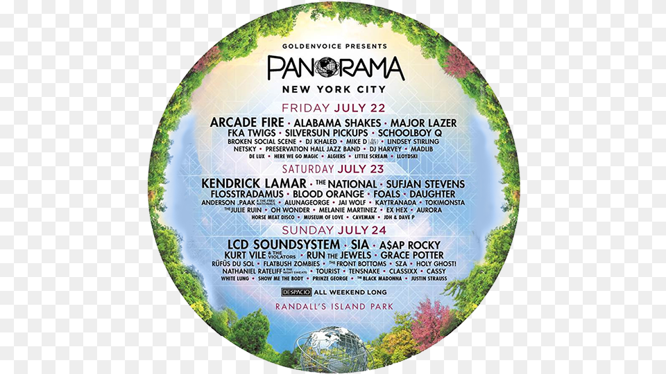 Flatbush Zombies Sza Run The Jewels Panorama Festival New York, Advertisement, Poster, Disk, Dvd Free Png Download