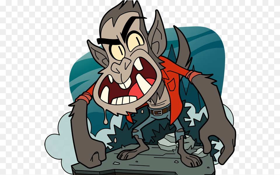 Flats Werewolf Wolf Character Design Animal Cartoon Cartoon, Baby, Person, Book, Comics Free Png