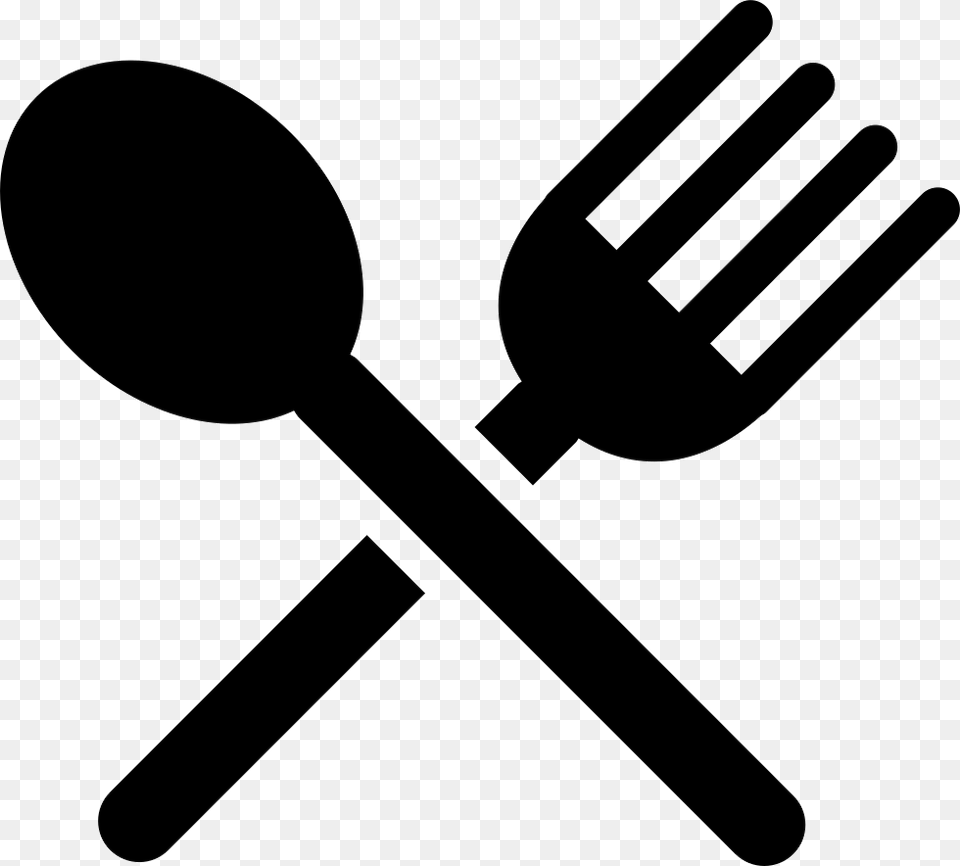 Flatware Silhouette Of A Knife And A Fork Cross Icon Cutlery, Spoon, Appliance, Ceiling Fan Free Png