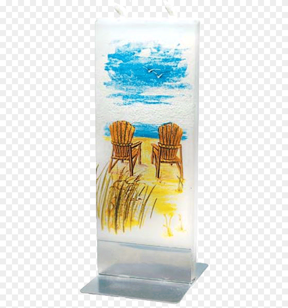Flatyz Candle Beach Scene Trophy, Canvas, Art, Painting, Chair Free Png