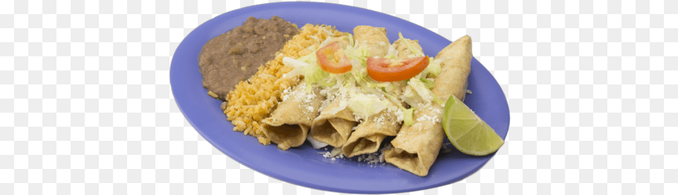 Flautas Combo Taquito, Food, Plate, Food Presentation Png