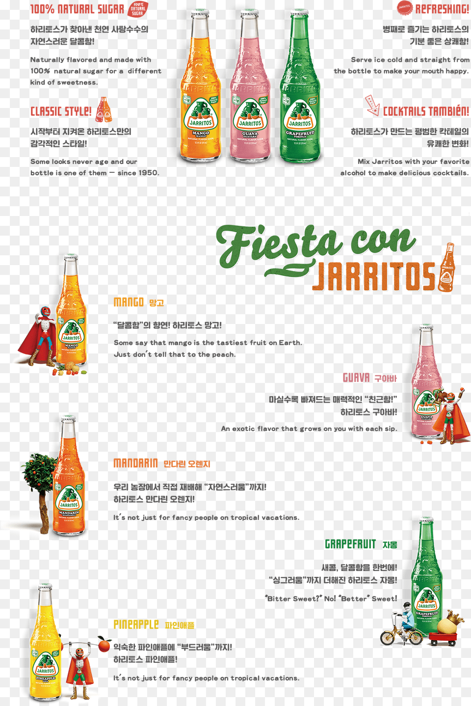 Flavors Jarritos, Bottle, Menu, Text, Alcohol Free Transparent Png