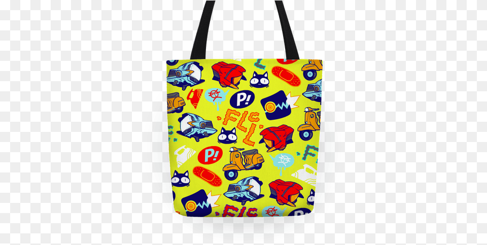 Flcl Anime Pattern Tote Flcl Anime Pattern Tote Bag Funny Tote Bag From Lookhuman, Accessories, Handbag, Purse, Tote Bag Free Png Download