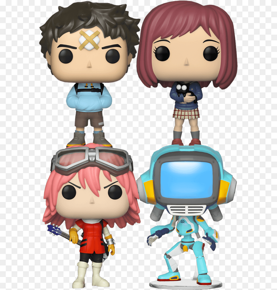 Flcl Pop Vinyl Flcl Pop, Face, Head, Person, Doll Free Transparent Png