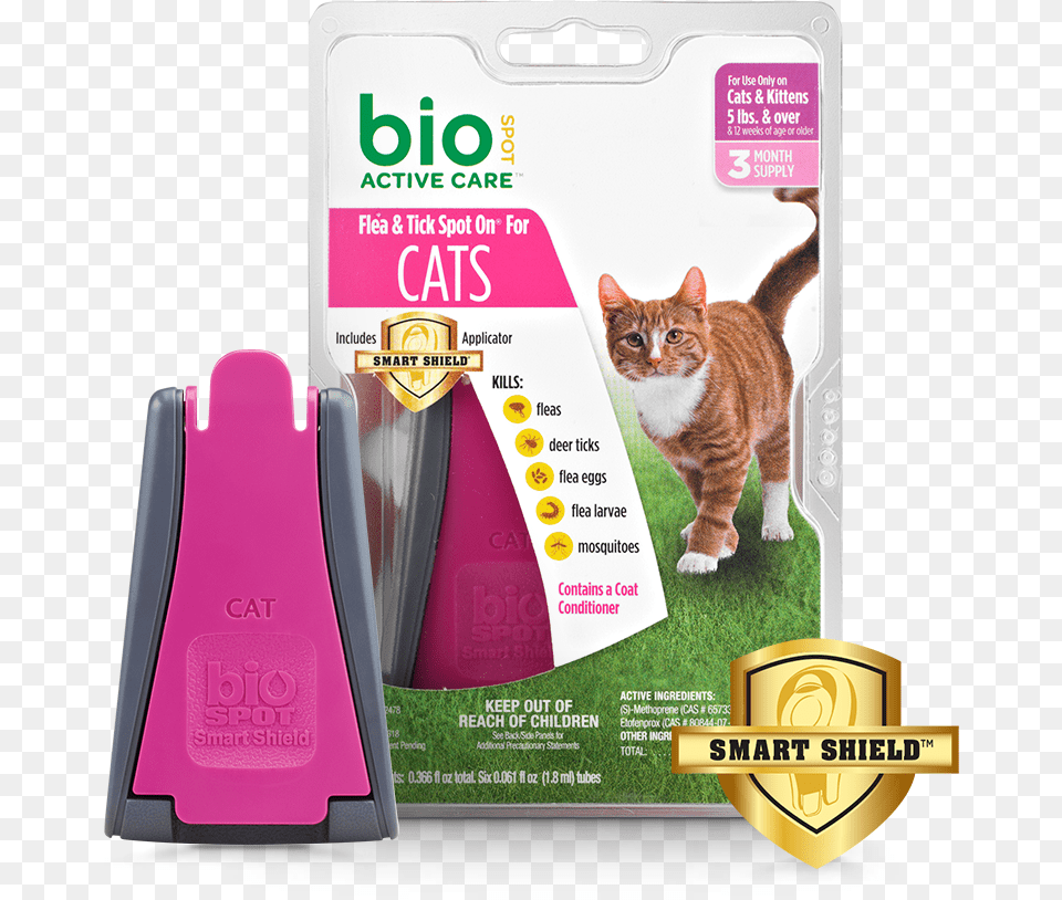 Flea Amp Tick Spot On For Cats Biospot Flea And Tick, Mammal, Animal, Pet, Cat Free Png Download