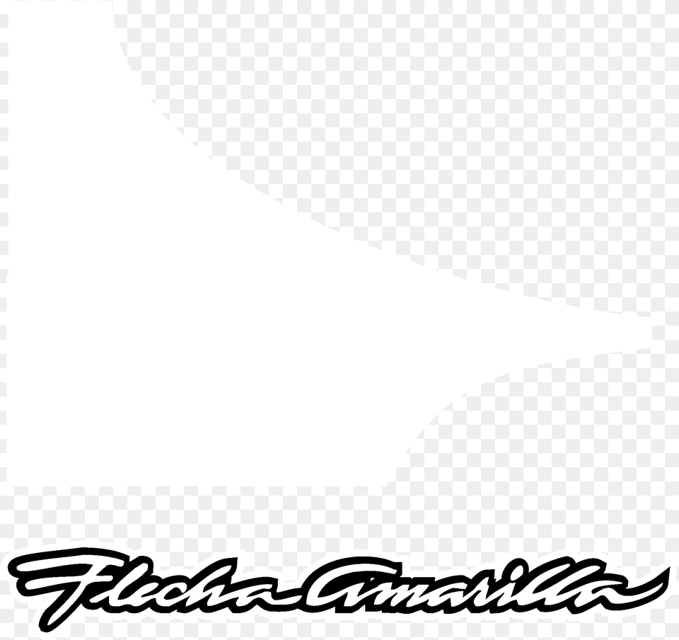 Flecha Amarilla Logo Black And White, Sticker, Text Free Transparent Png