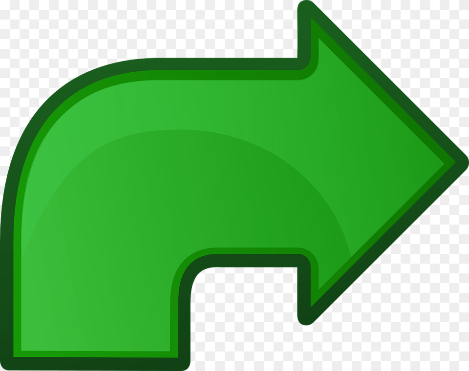 Flecha Derecho Verde Curva Siguiente Right Clipart, Green, Symbol, Number, Text Free Png