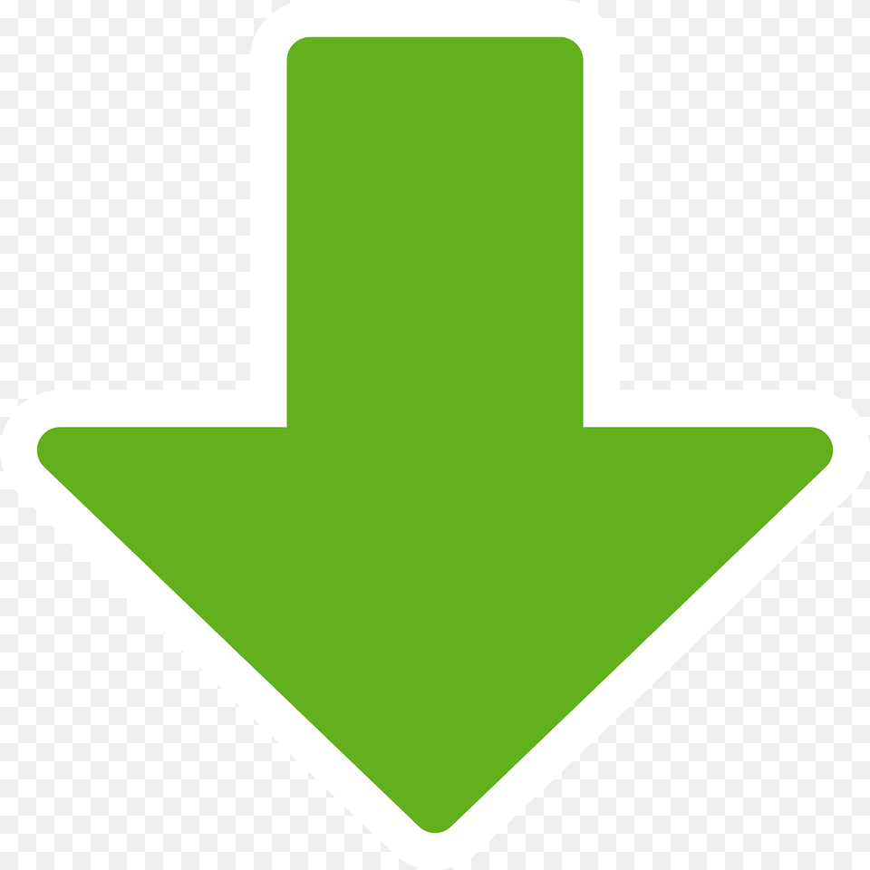 Flecha Hacia Abajo Verde, Symbol Free Transparent Png