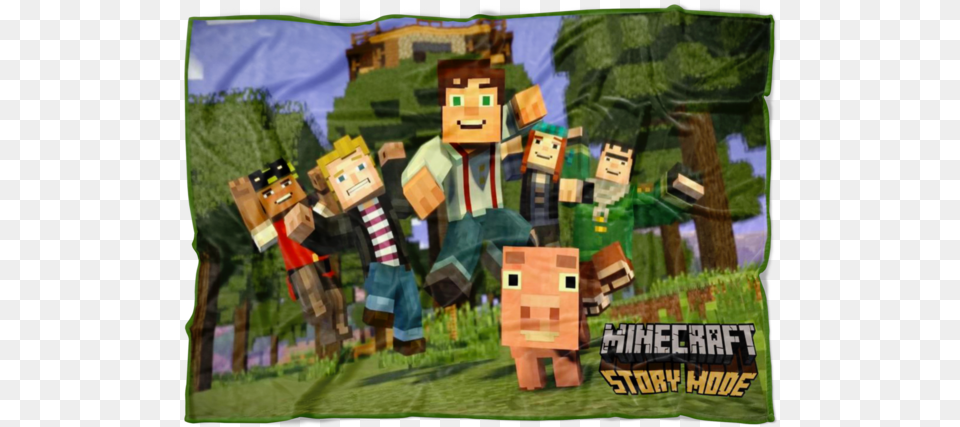 Fleece Blanket Story Mode Of Minecraft, Art, Collage Free Png